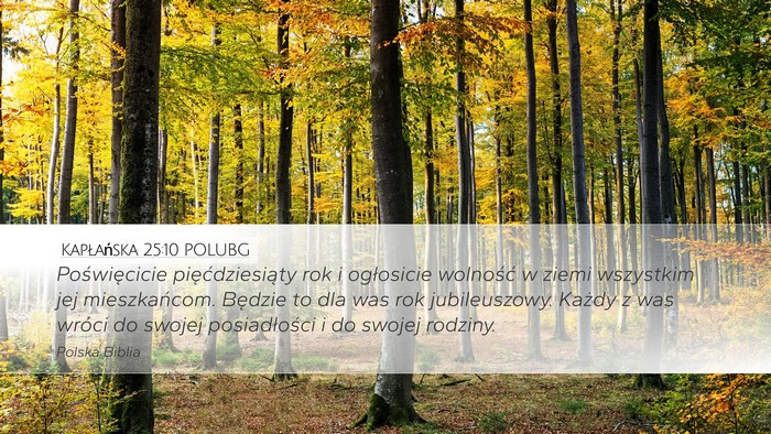 Kapłańska 25:10 POLUBG Bible Verse Image