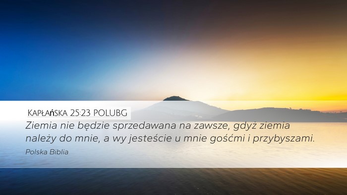 Kapłańska 25:23 POLUBG Bible Verse Image