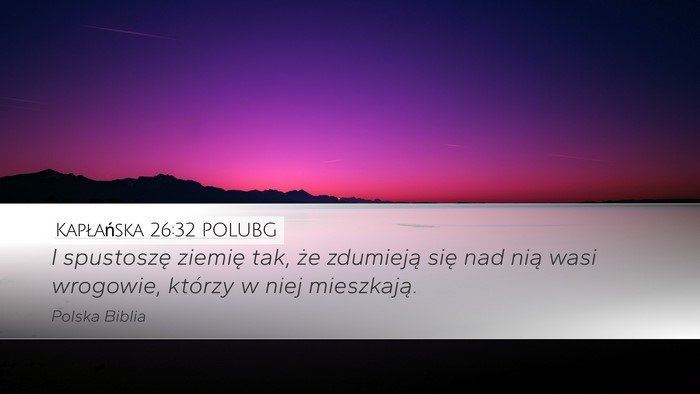 Kapłańska 26:32 POLUBG Bible Verse Image