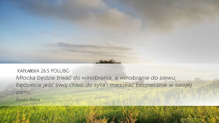 Kapłańska 26:5 POLUBG Bible Verse Image