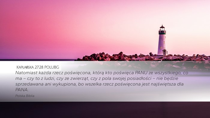 Kapłańska 27:28 POLUBG Bible Verse Image