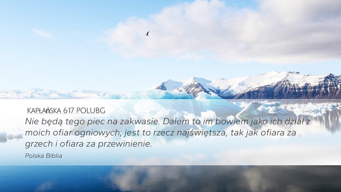 Kapłańska 6:17 POLUBG Bible Verse Image