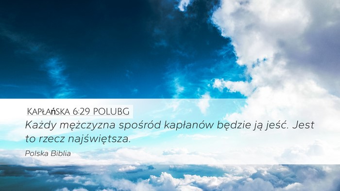Kapłańska 6:29 POLUBG Bible Verse Image