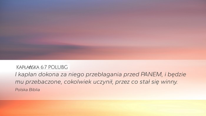 Kapłańska 6:7 POLUBG Bible Verse Image