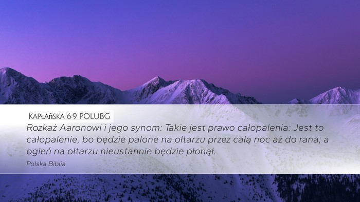 Kapłańska 6:9 POLUBG Bible Verse Image