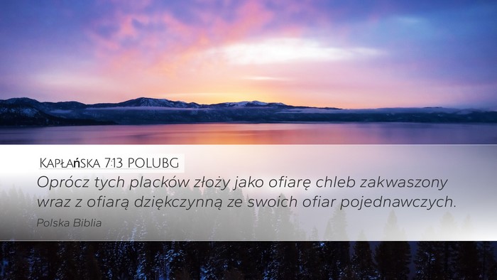 Kapłańska 7:13 POLUBG Bible Verse Image