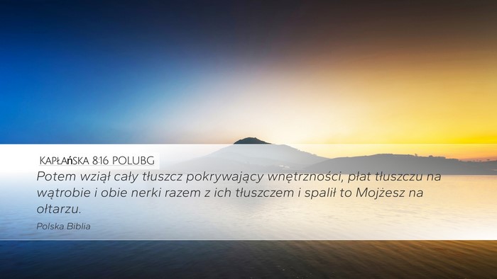 Kapłańska 8:16 POLUBG Bible Verse Image