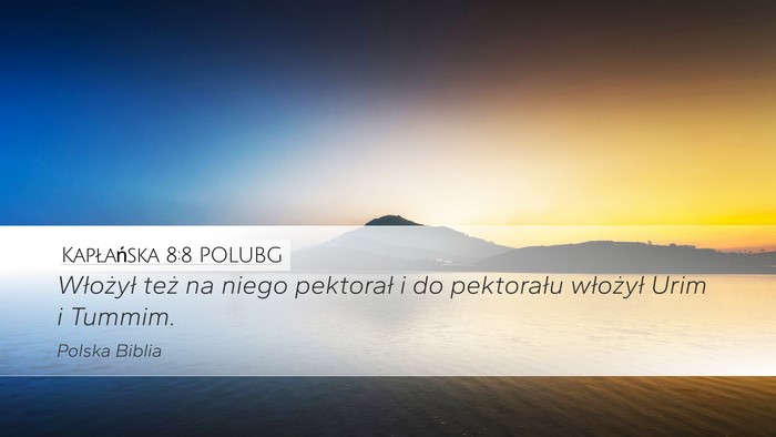 Kapłańska 8:8 POLUBG Bible Verse Image