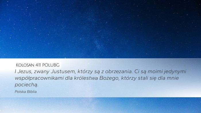 Kolosan 4:11 POLUBG Bible Verse Image