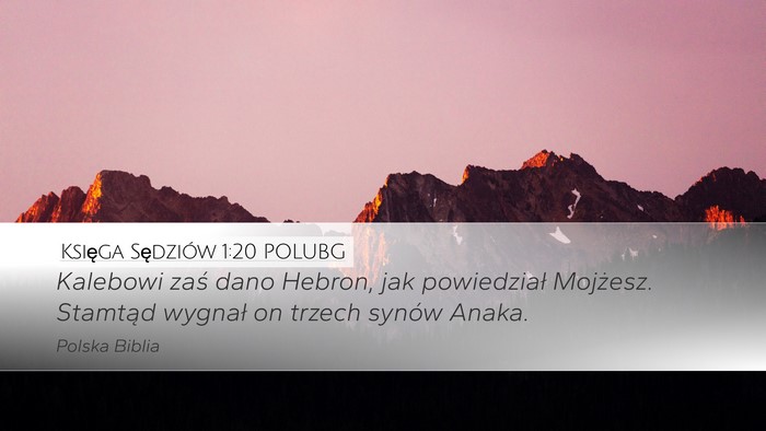 Księga Sędziów 1:20 POLUBG Bible Verse Image