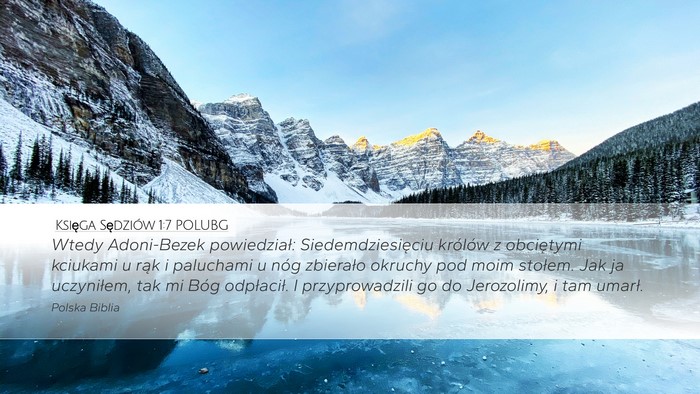 Księga Sędziów 1:7 POLUBG Bible Verse Image