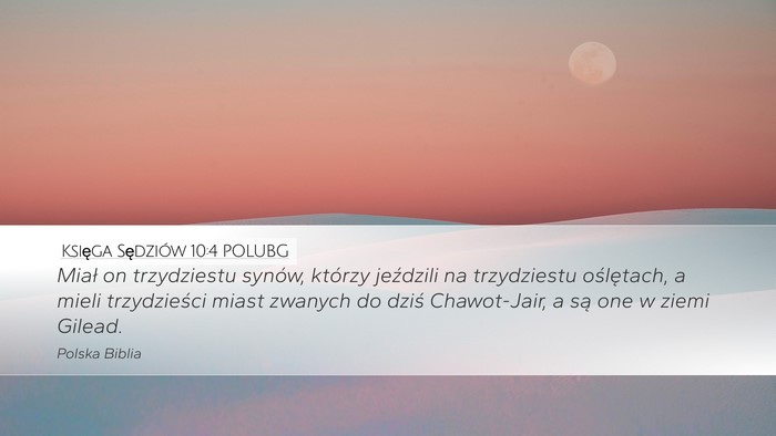 Księga Sędziów 10:4 POLUBG Bible Verse Image