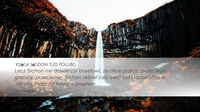 Księga Sędziów 11:20 POLUBG Bible Verse Image