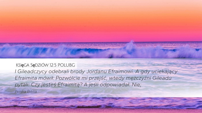 Księga Sędziów 12:5 POLUBG Bible Verse Image