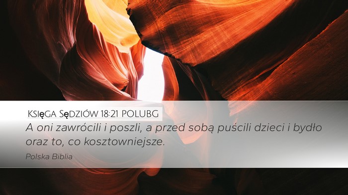 Księga Sędziów 18:21 POLUBG Bible Verse Image