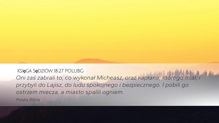 Księga Sędziów 18:27 POLUBG Bible Verse Image
