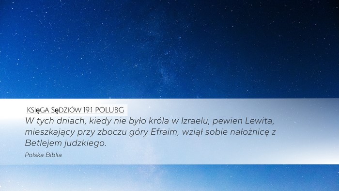 Księga Sędziów 19:1 POLUBG Bible Verse Image