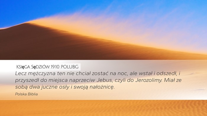Księga Sędziów 19:10 POLUBG Bible Verse Image