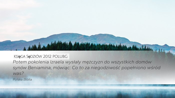 Księga Sędziów 20:12 POLUBG Bible Verse Image