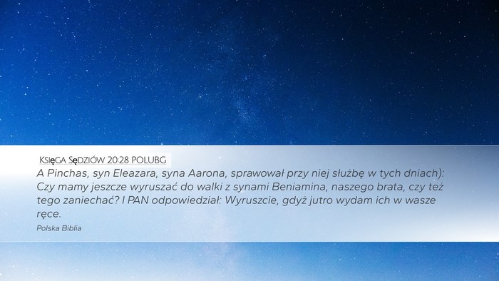 Księga Sędziów 20:28 POLUBG Bible Verse Image