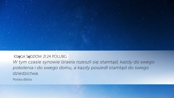 Księga Sędziów 21:24 POLUBG Bible Verse Image