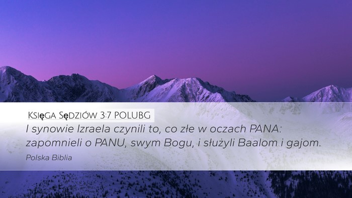 Księga Sędziów 3:7 POLUBG Bible Verse Image