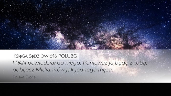 Księga Sędziów 6:16 POLUBG Bible Verse Image