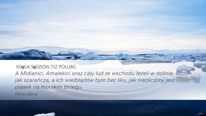 Księga Sędziów 7:12 POLUBG Bible Verse Image