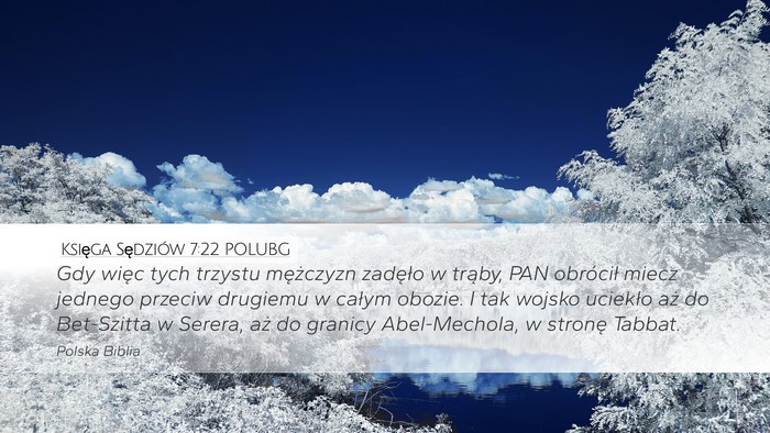 Księga Sędziów 7:22 POLUBG Bible Verse Image