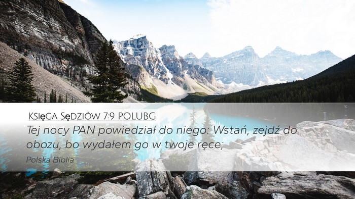 Księga Sędziów 7:9 POLUBG Bible Verse Image