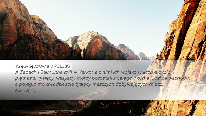 Księga Sędziów 8:10 POLUBG Bible Verse Image