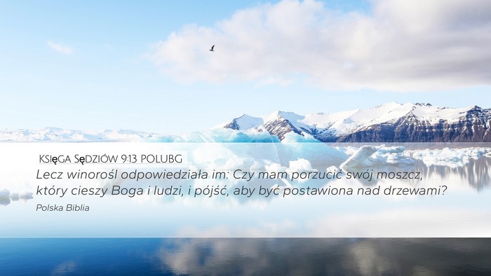 Księga Sędziów 9:13 POLUBG Bible Verse Image