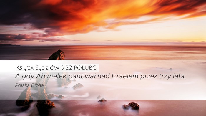 Księga Sędziów 9:22 POLUBG Bible Verse Image