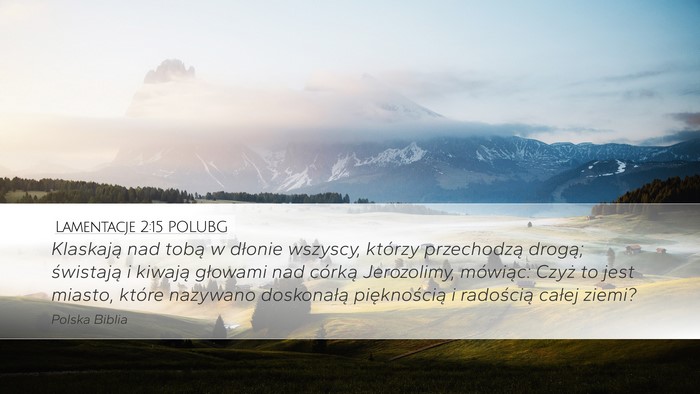 Lamentacje 2:15 POLUBG Bible Verse Image