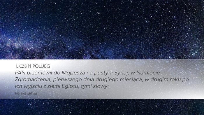 Liczb 1:1 POLUBG Desktop Wallpaper - PAN przemówił do Mojżesza na pustyni Synaj, w - Desktop Bible Verse Wallpaper