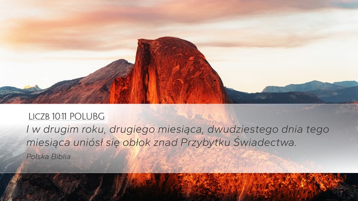 Liczb 10:11 POLUBG Bible Verse Image