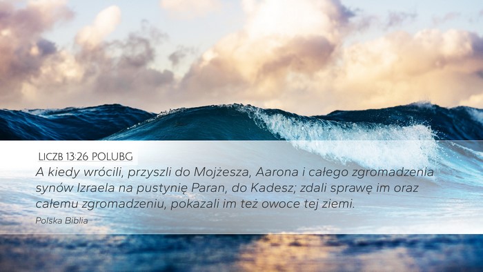 Liczb 13:26 POLUBG Bible Verse Image