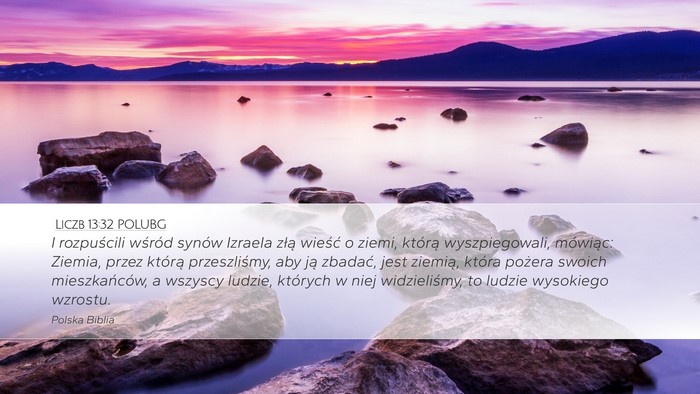 Liczb 13:32 POLUBG Bible Verse Image