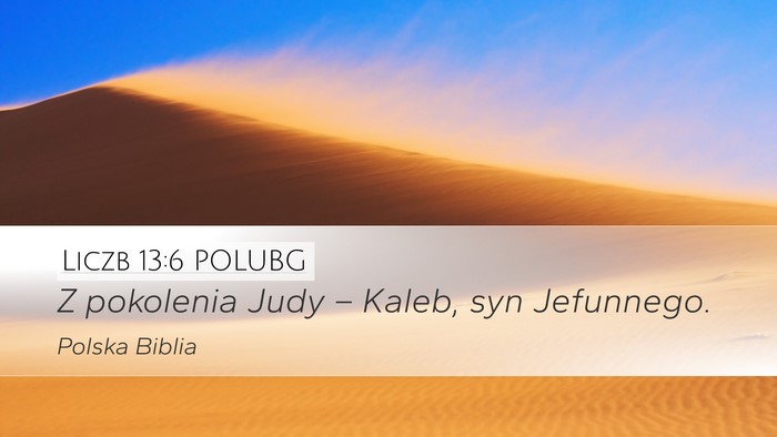 Liczb 13:6 POLUBG Bible Verse Image