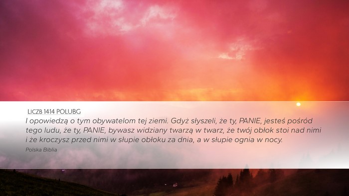 Liczb 14:14 POLUBG Desktop Wallpaper - I opowiedzą o tym obywatelom tej ziemi. Gdyż - Desktop Bible Verse Wallpaper