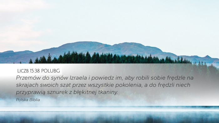Liczb 15:38 POLUBG Desktop Wallpaper - Przemów do synów Izraela i powiedz im, aby - Desktop Bible Verse Wallpaper