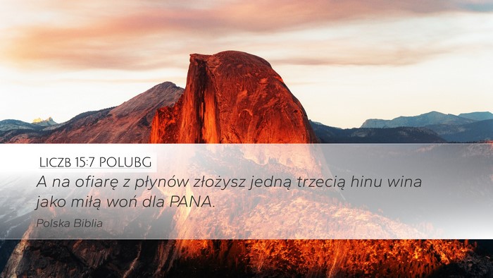 Liczb 15:7 POLUBG Bible Verse Image