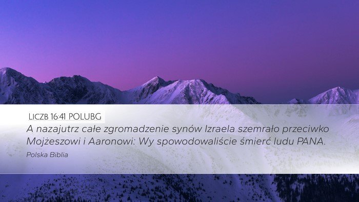 Liczb 16:41 POLUBG Bible Verse Image