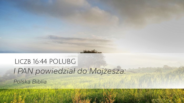 Liczb 16:44 POLUBG Desktop Wallpaper - I PAN powiedział do - Desktop Bible Verse Wallpaper
