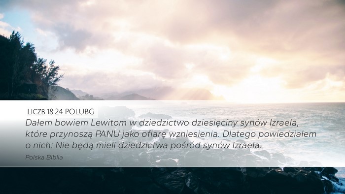 Liczb 18:24 POLUBG Bible Verse Image