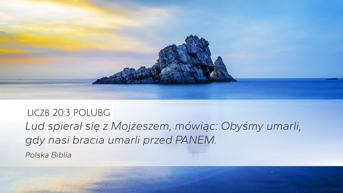 Liczb 20:3 POLUBG Bible Verse Image