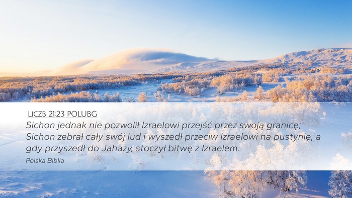 Liczb 21:23 POLUBG Bible Verse Image