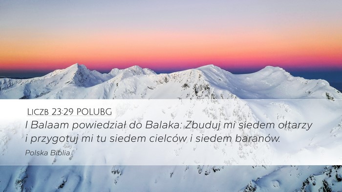 Liczb 23:29 POLUBG Bible Verse Image