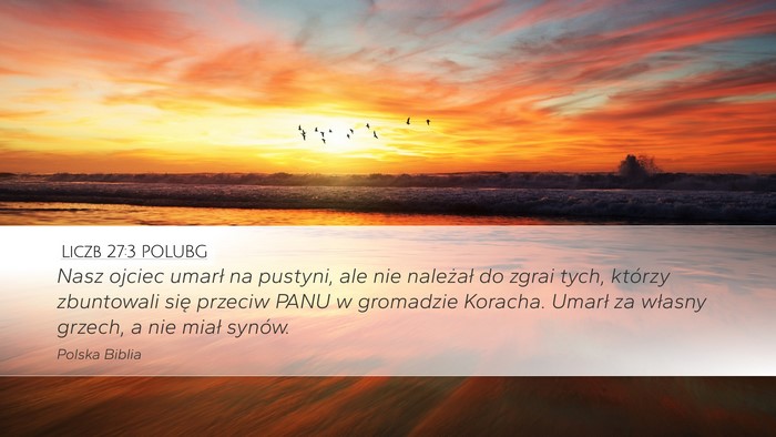 Liczb 27:3 POLUBG Bible Verse Image