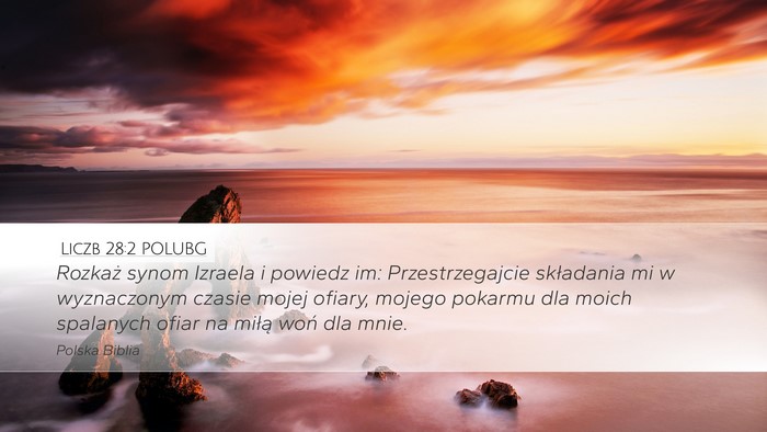 Liczb 28:2 POLUBG Desktop Wallpaper - Rozkaż synom Izraela i powiedz im: - Desktop Bible Verse Wallpaper